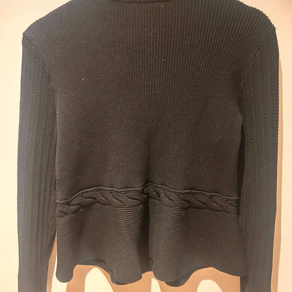 Talbots Black Ribbed Sweater - Picture 6 of 6